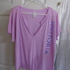 Victoria Sport Lavendar Tie Front v-neck
